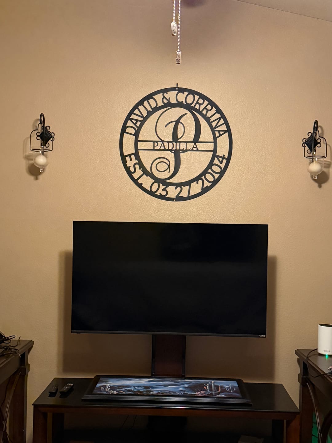 Customer photo review of Elaborate Name - Steel Sign