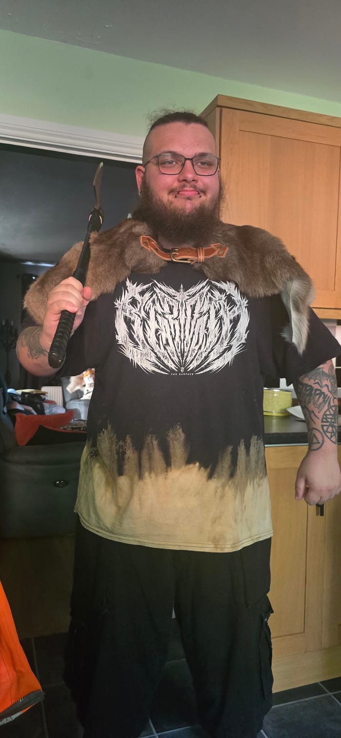 Customer photo review of Genuine Reindeer Hide Mantle