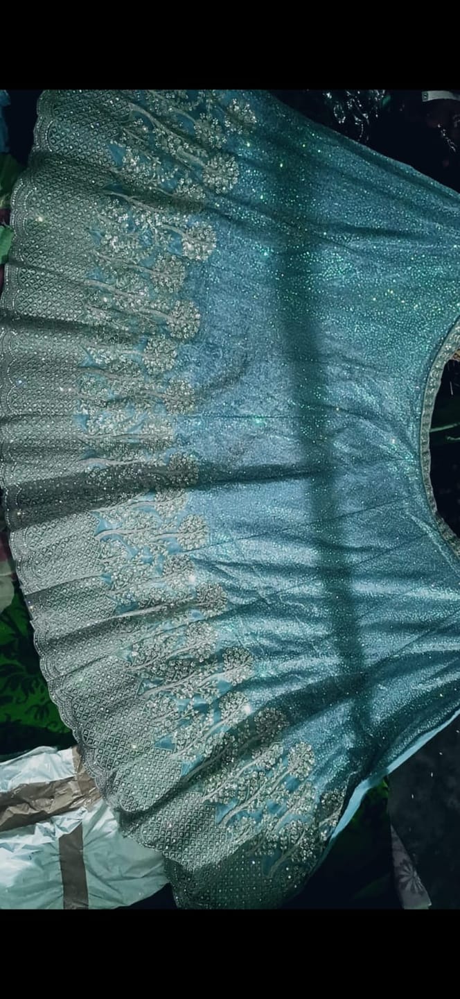 Customer photo review of Wedding Special Vichitra Silk Lehenga Choli With Shrug