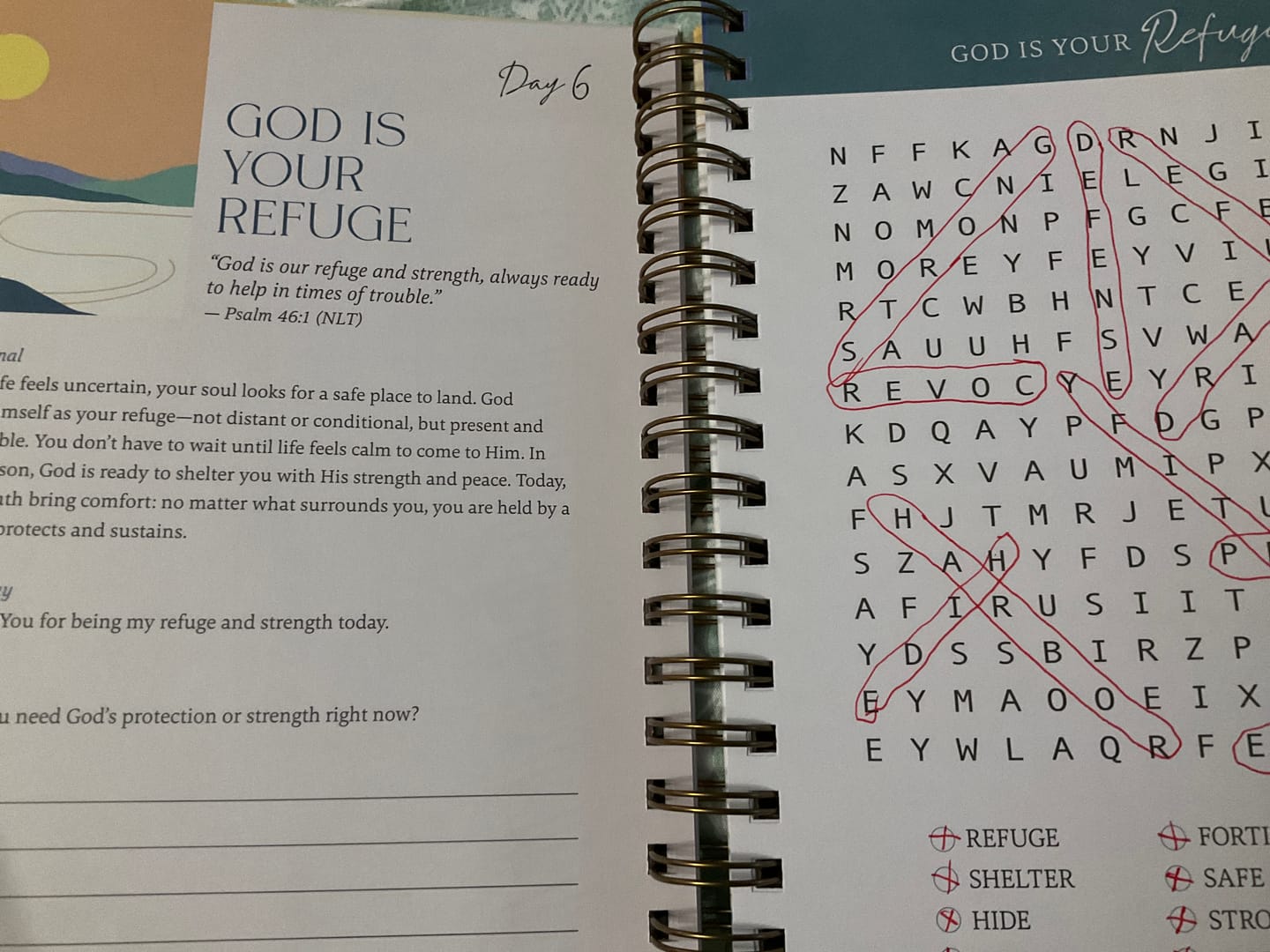 Customer photo review of Be Still: Word Search Devotional for Peace & Rest in God
