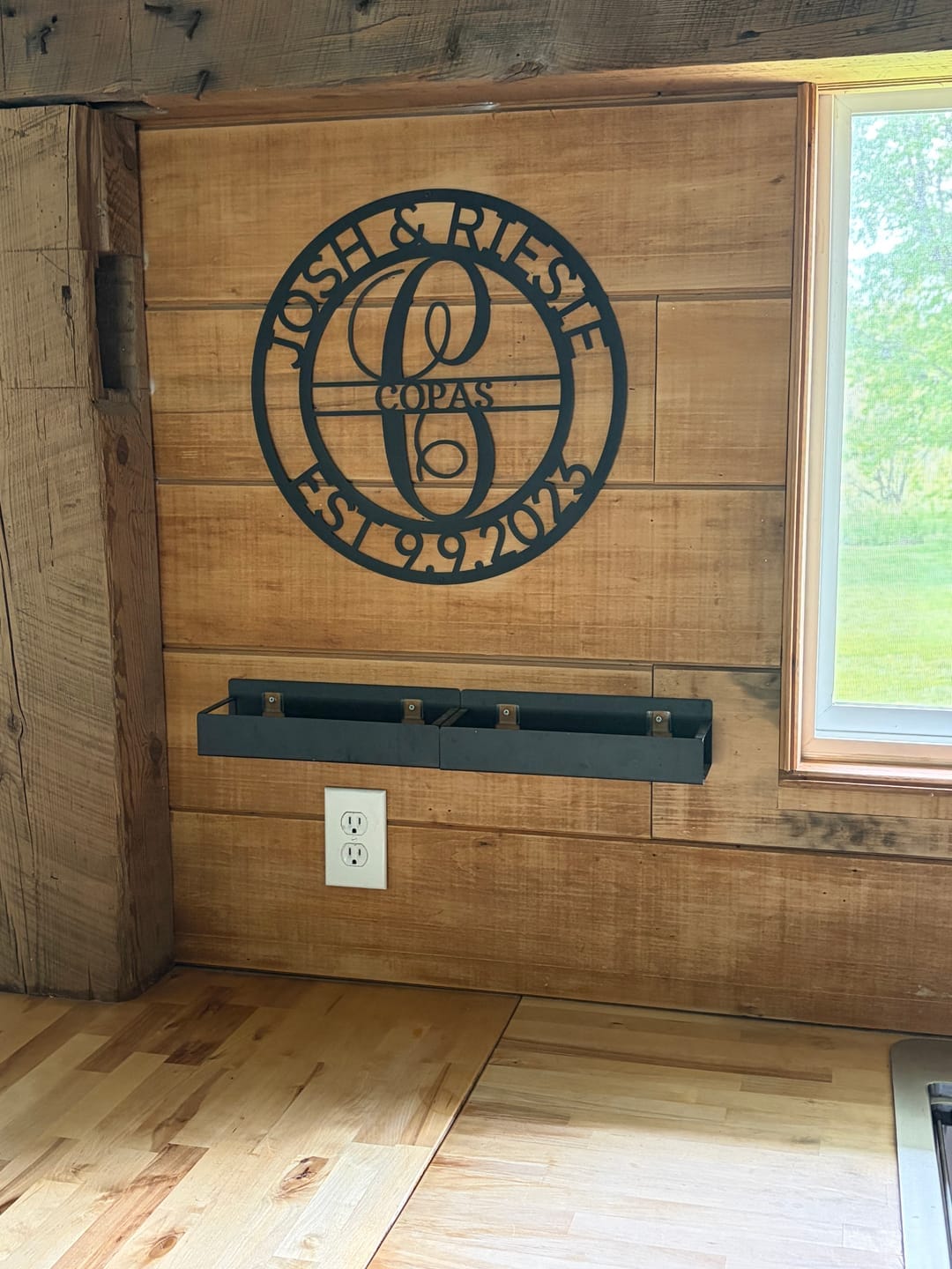 Customer photo review of Elaborate Name - Steel Sign