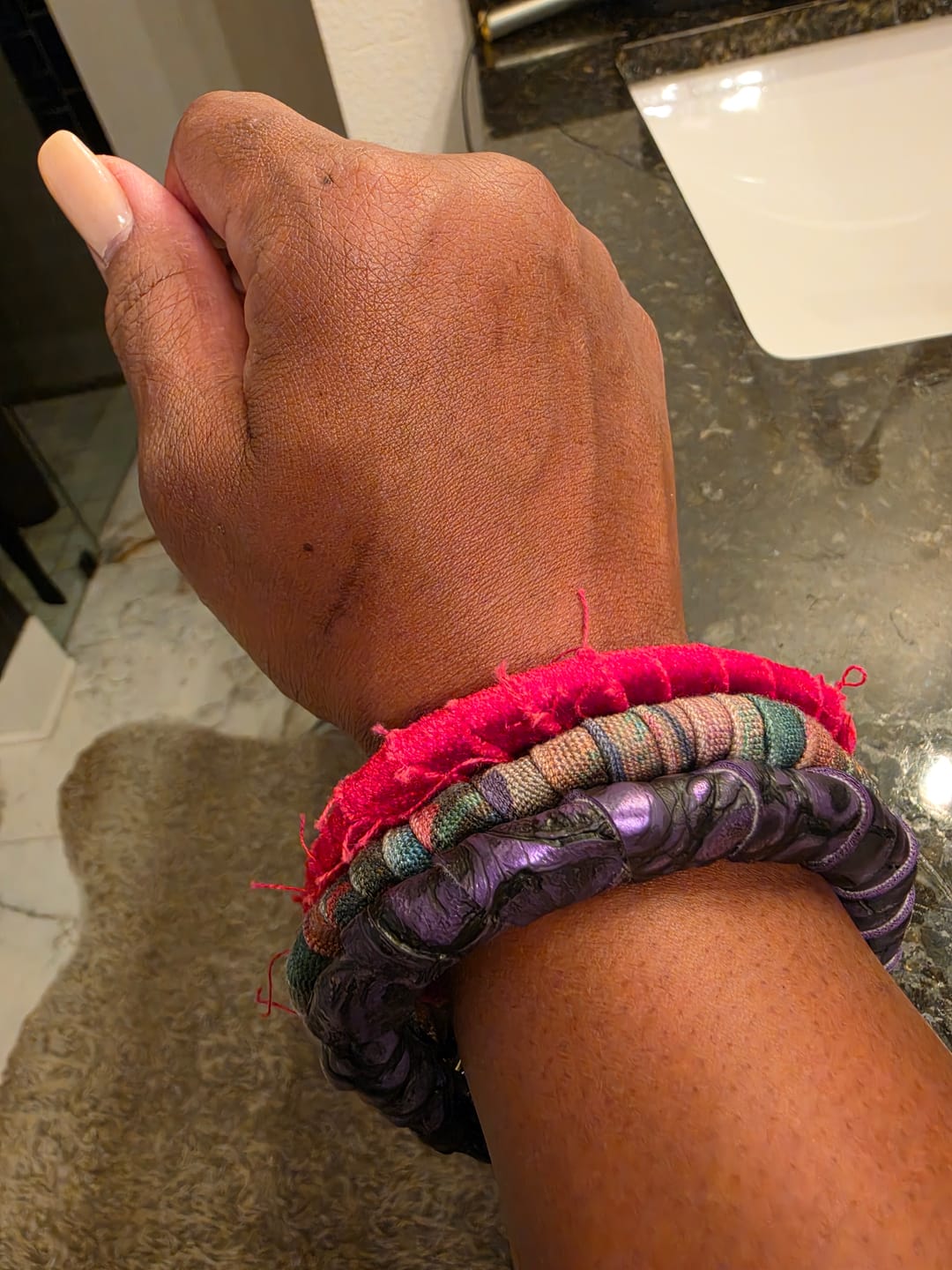 Customer photo review of "LIL MAMA" Stackable Bracelets - 12 Colorways