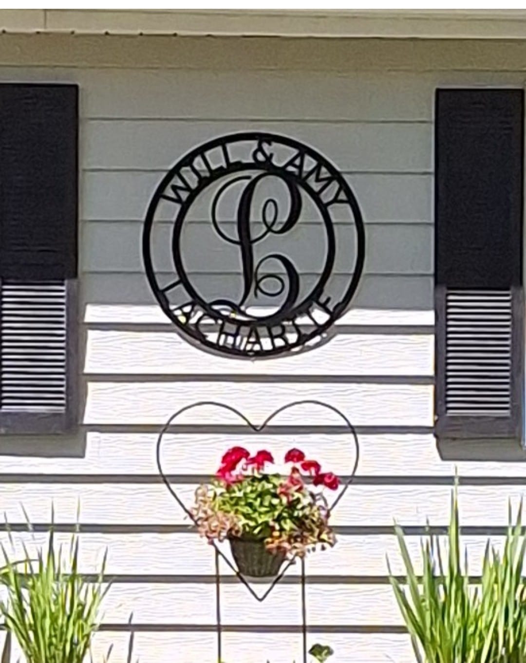 Customer photo review of Elaborate Name - Steel Sign