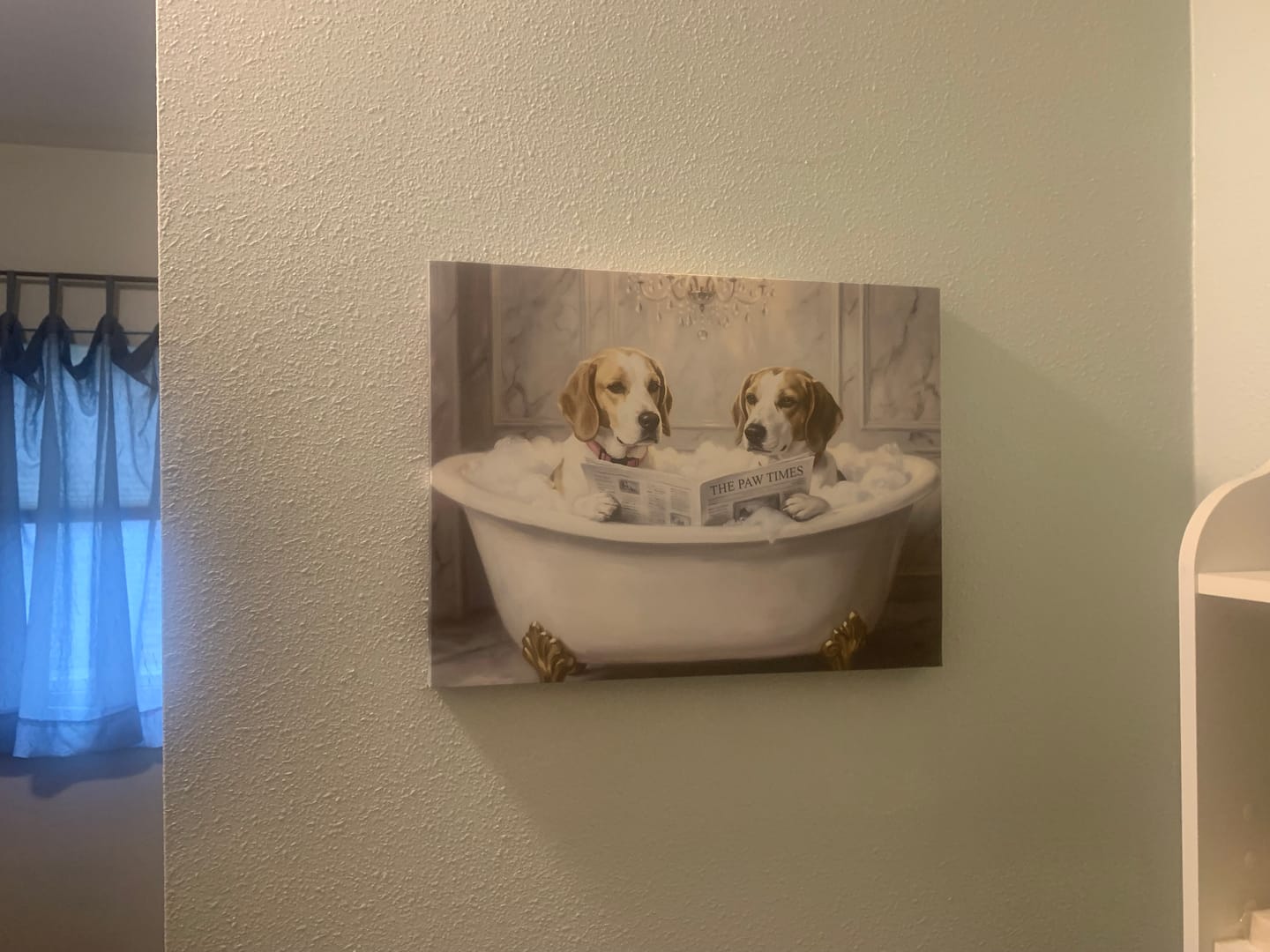 Customer photo review of Artzuzu Custom Portrait For Multi Pets - Reading in the Throne Room
