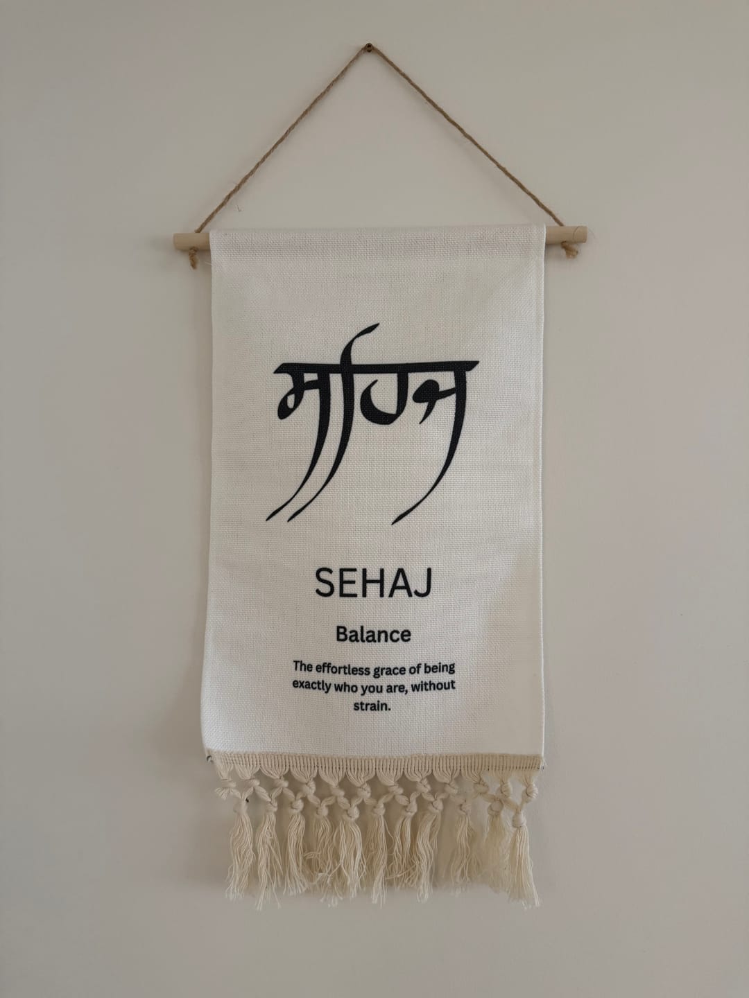 Customer photo review of SEHAJ Punjabi Name Banner