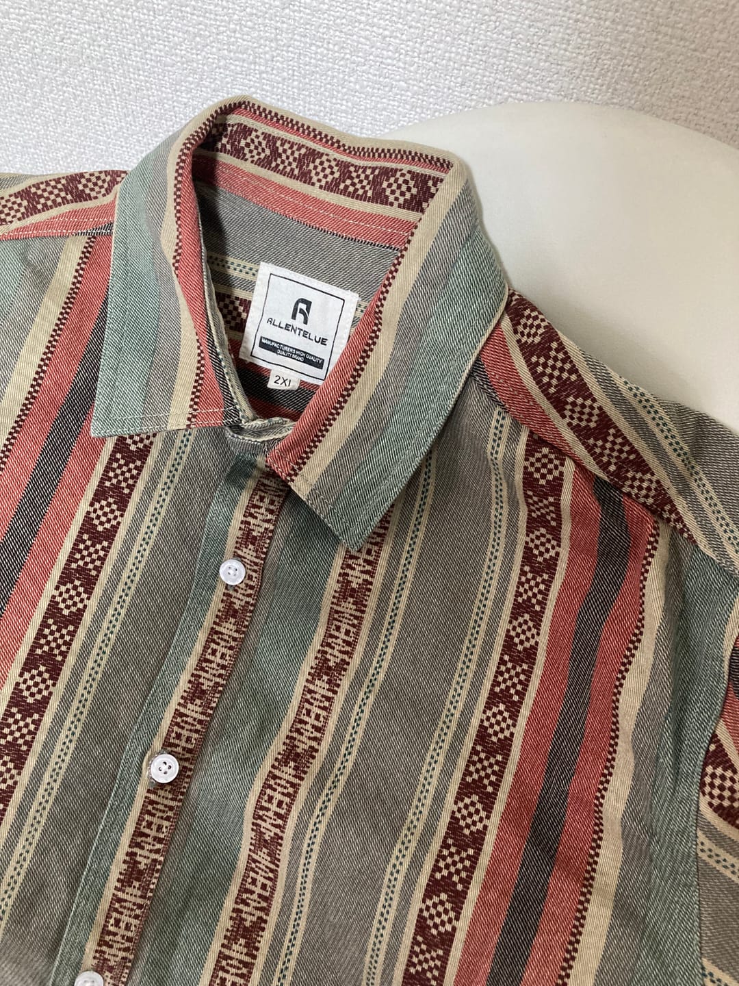 Customer photo review of エスニック調　マルチストライプ長袖シャツ