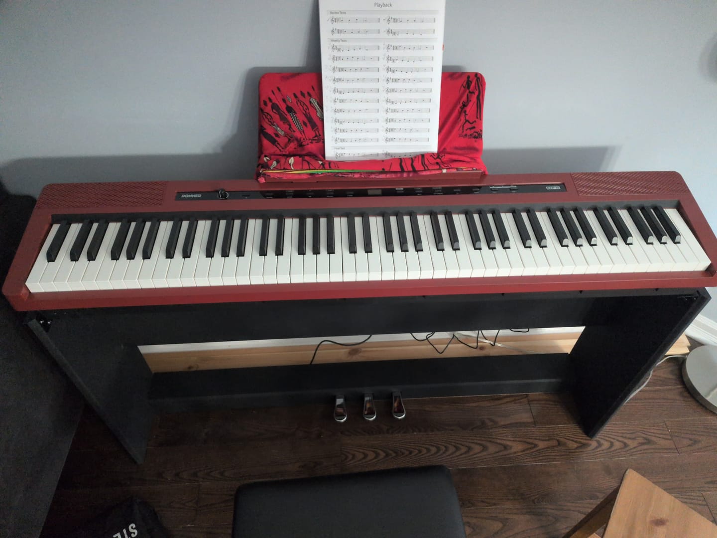 Customer photo review of Donner DEP-16 Weighted Digital Piano with Dual-mode Bluetooth