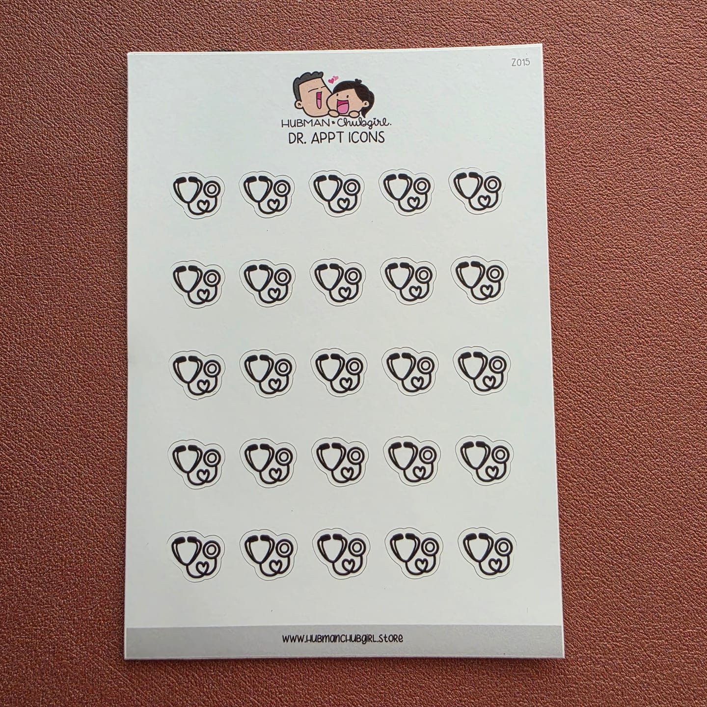 Customer photo review of Dr. Appointment Icons Planner Stickers