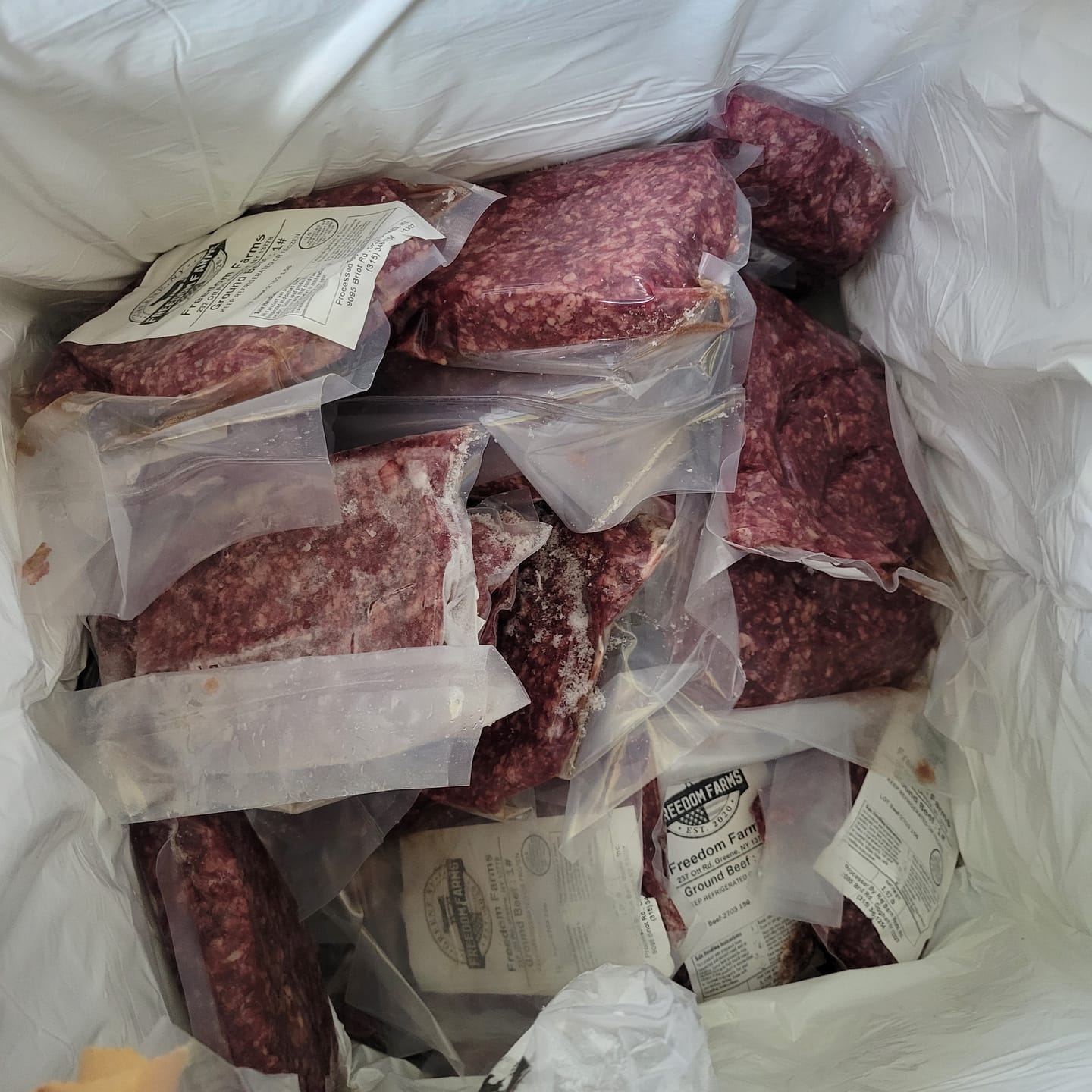 Customer photo review of Beef Meat Share! (Free Freezer)