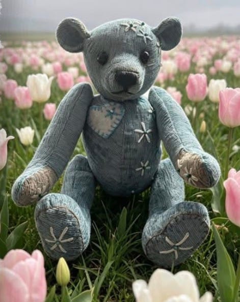 Customer photo review of Memory Bear PDF Pattern  Approx 25cm Seated