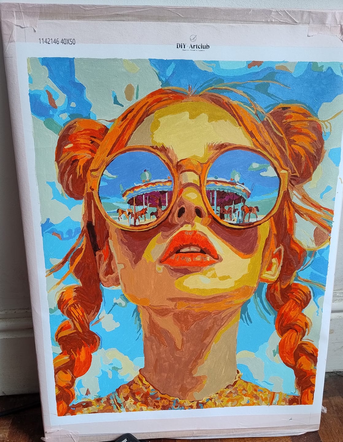 Customer photo review of Ginger carousel | Paint by Number