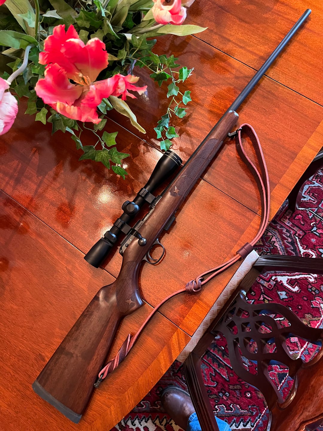Customer photo review of SECONDS True Latigo Leather Slings w/Stapled Keepers