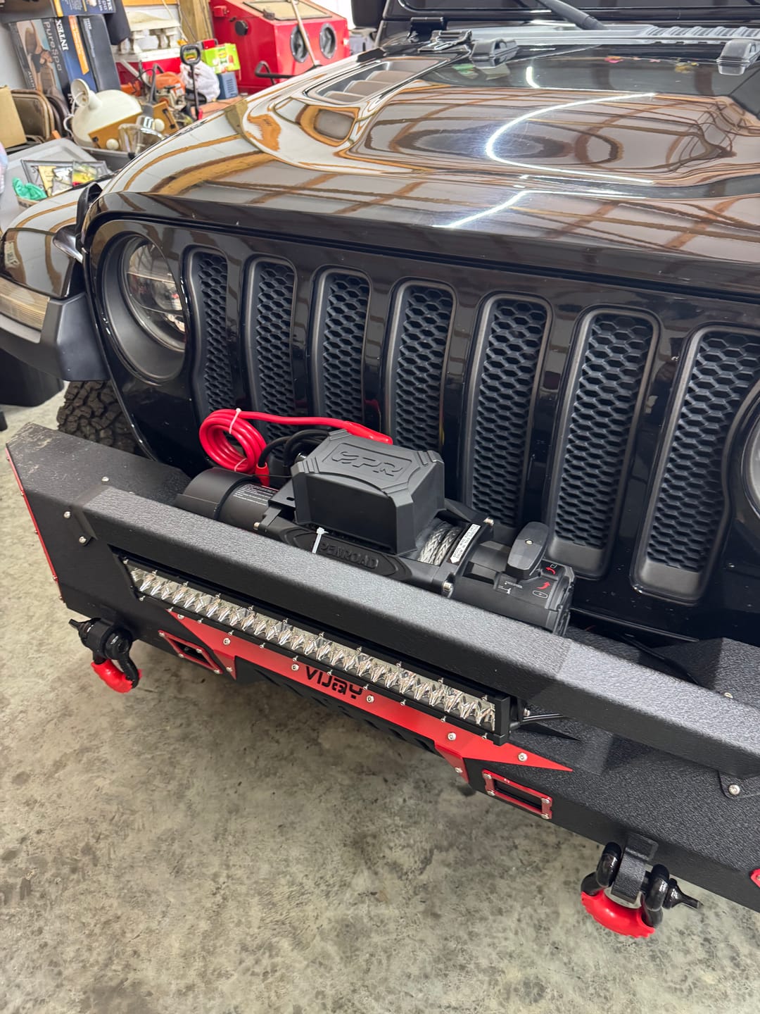 Customer photo review of OPENROAD 13,500lbs electric winch with Synthetic Rope - Panther Series 3S