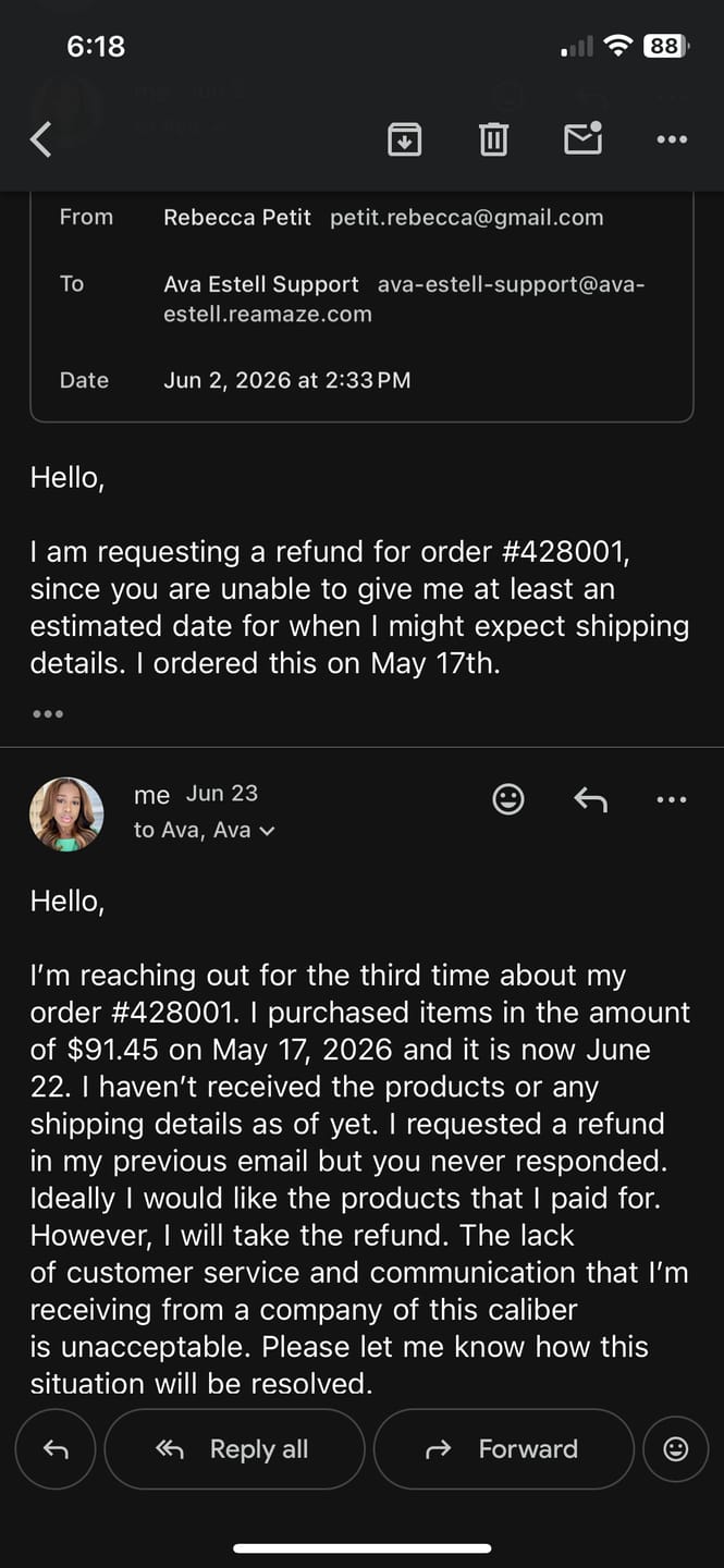 Customer photo review of Ava+ Membership