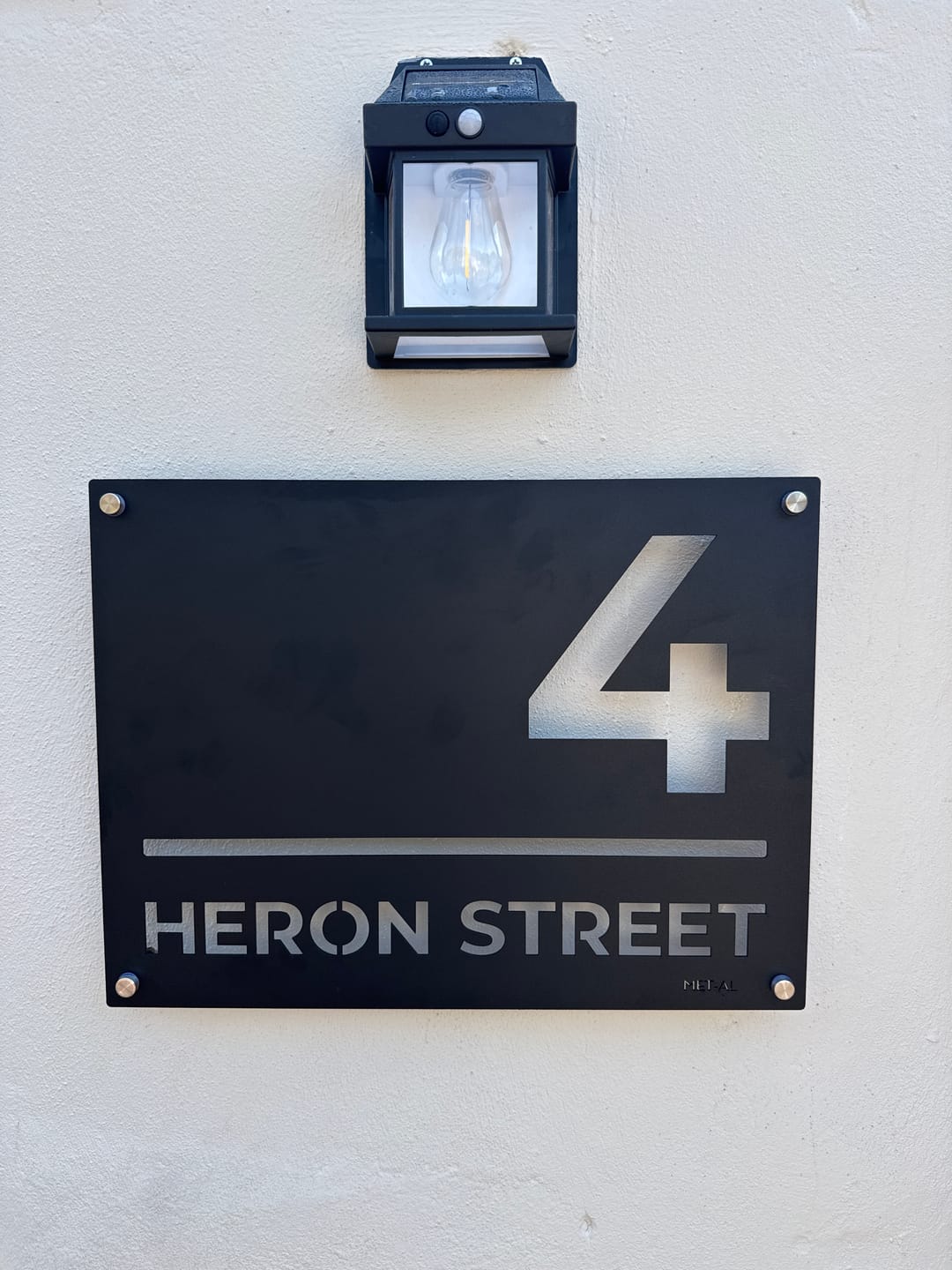 Customer photo review of The Urban Metal House Number
