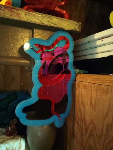 Customer photo review of Snake & Boot Wall Art