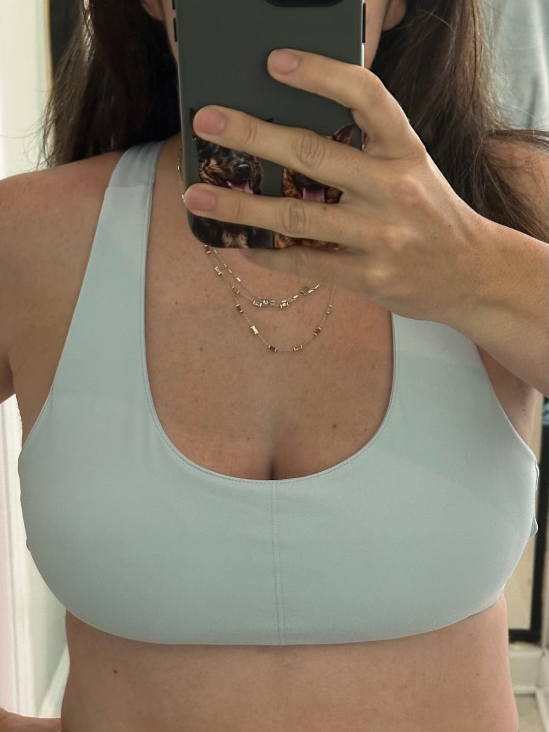 Customer photo review of DAYDREAM Perfect Scoop Neck Racerback Sports Bra