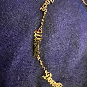 Customer photo review of Custom Multiple Name Necklace