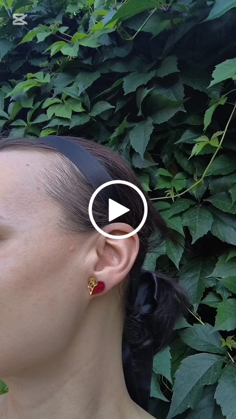Customer video review of One Love Halves Studs