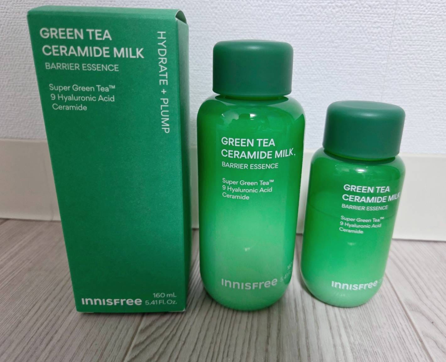 Customer photo review of グリーンティー セラミド ミルク エッセンストナー
