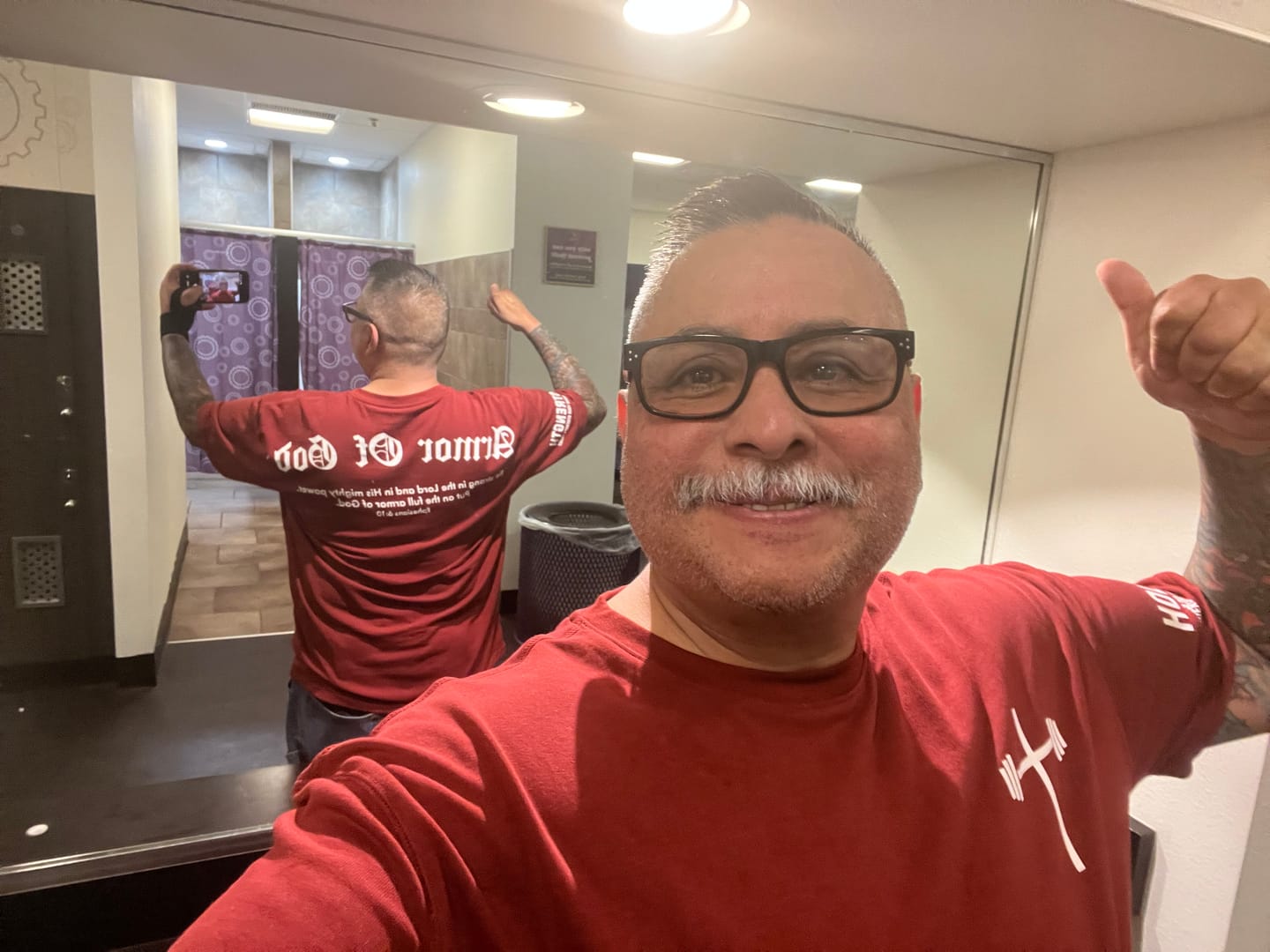 Customer photo review of Premium Oversized Scripture Tee