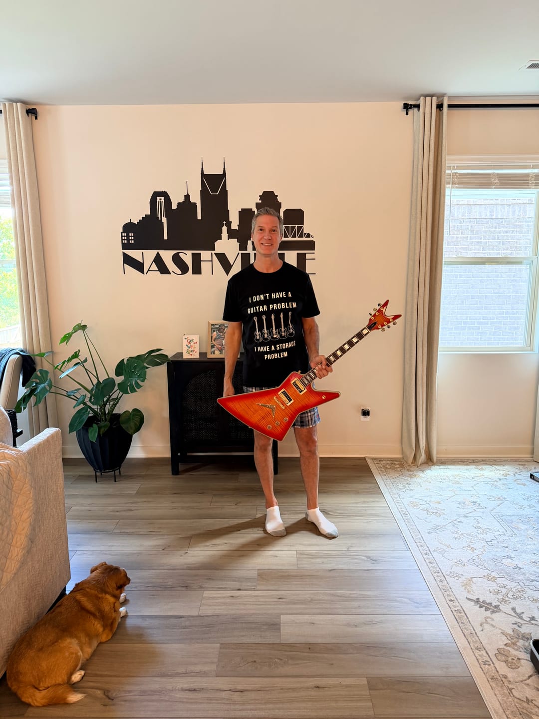 Customer photo review of Guitar Problem T-Shirt