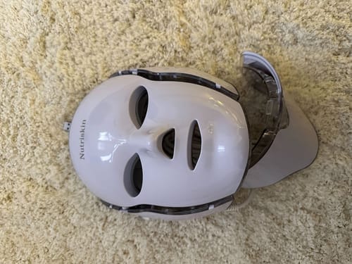 Customer photo review of Nutriskin LED Face Mask - Red Light Therapy for Wrinkles + FREE Neck Mask ($169 Value)