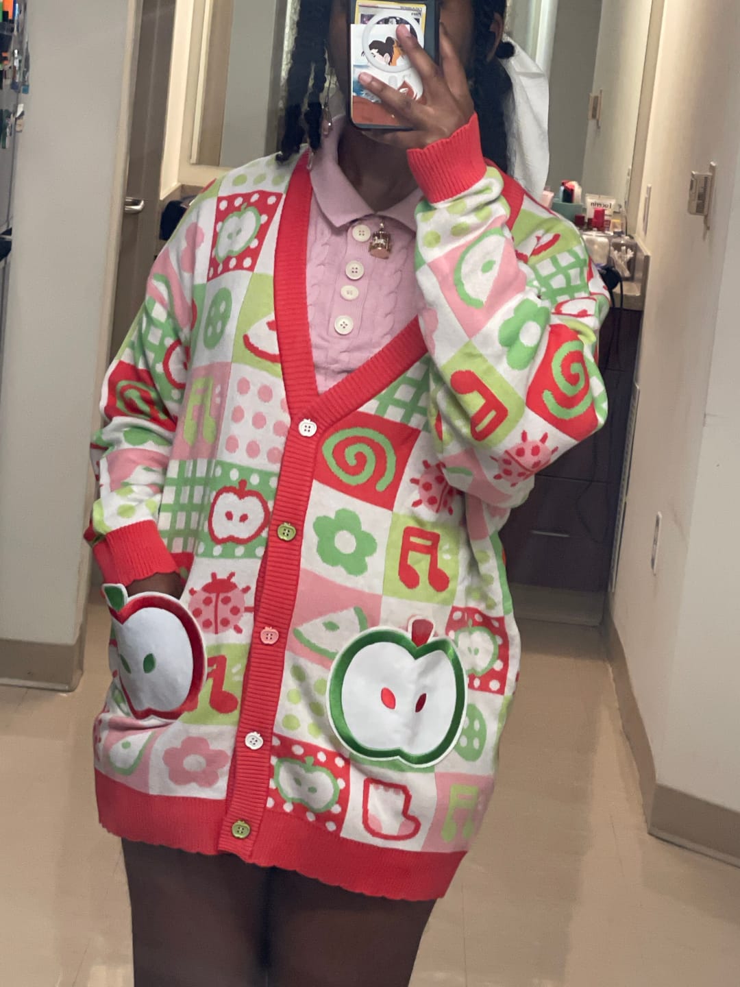 Customer photo review of Apple Cardigan PREORDER