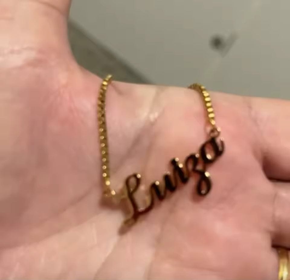 Customer photo review of Custom Multiple Name Necklace