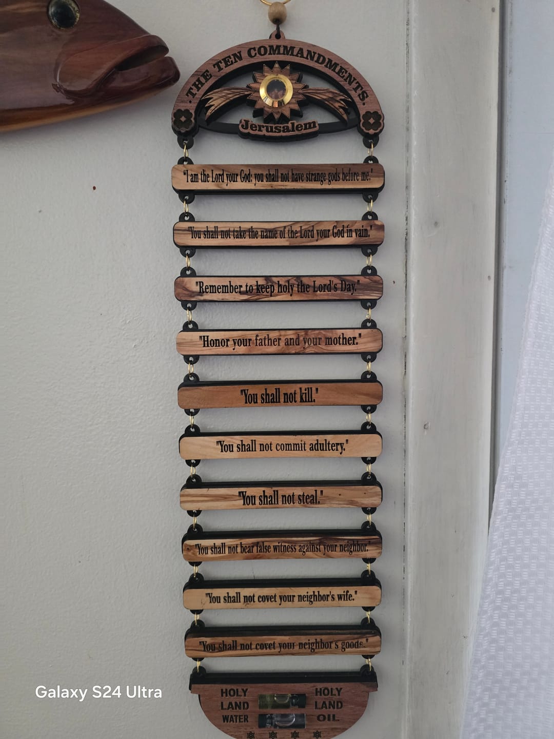 Customer photo review of Ten Commandments from the Holy Land Wall Hanging