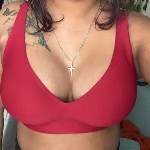 Customer photo review of Seamless Deep V Push-Up Wireless Bra 3.0