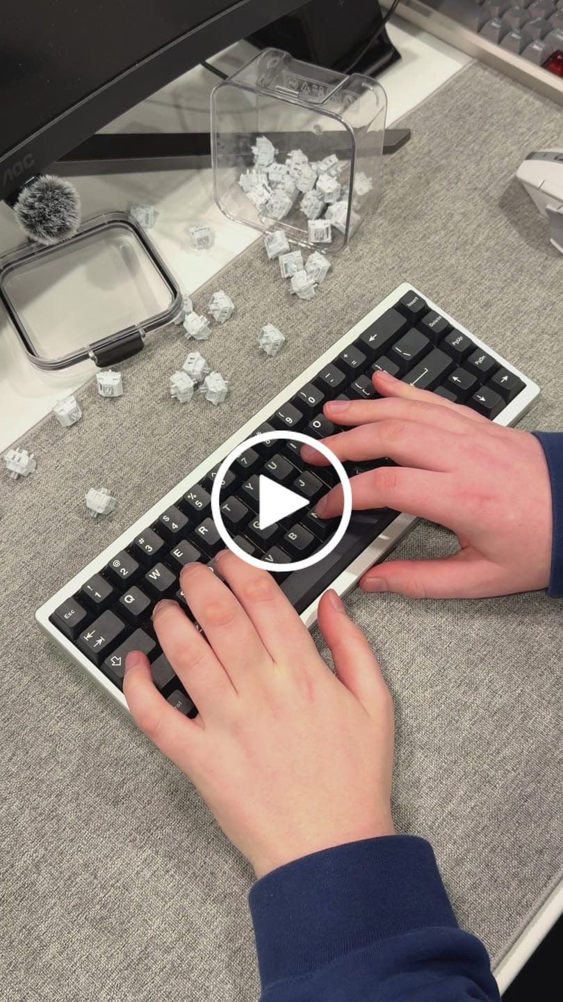 Customer video review of KEYGEEK PA LINEAR SWITCH FACTORY LUBED (10PCS)