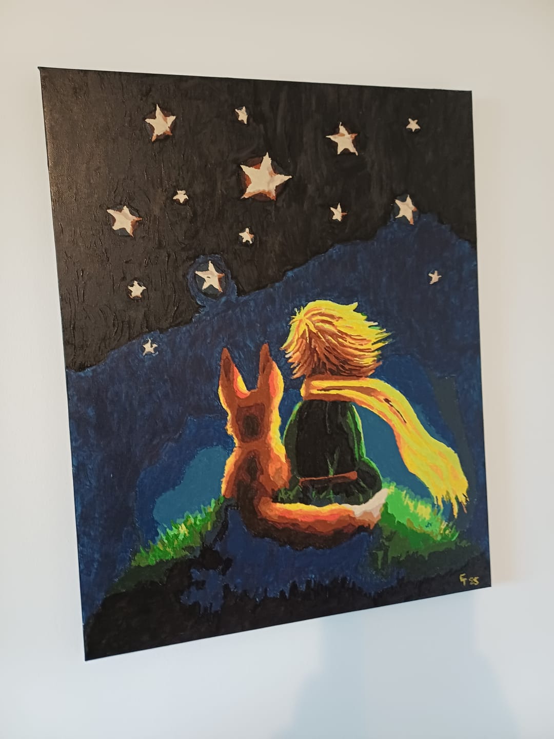 Customer photo review of Malen nach Zahlen - Kleiner Junge und Fuchs