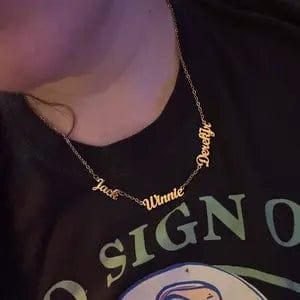 Customer photo review of Custom Multiple Name Necklace