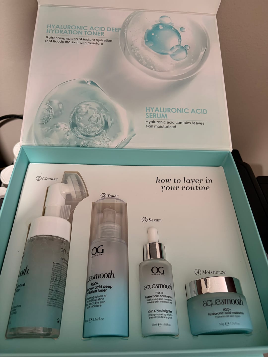 Customer photo review of KIT DE ÁCIDO HIALURÓNICO