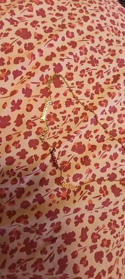 Customer photo review of Custom Multiple Name Necklace