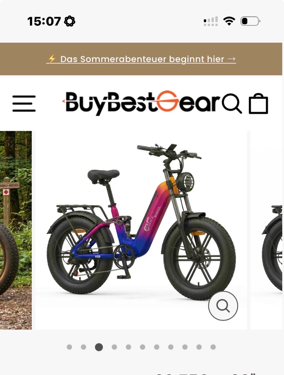 Customer photo review of CMACEWHEEL V20 750W 20" Fat Bike 960Wh Full Suspension E-bike with Torque Sensor 48V 20Ah Battery