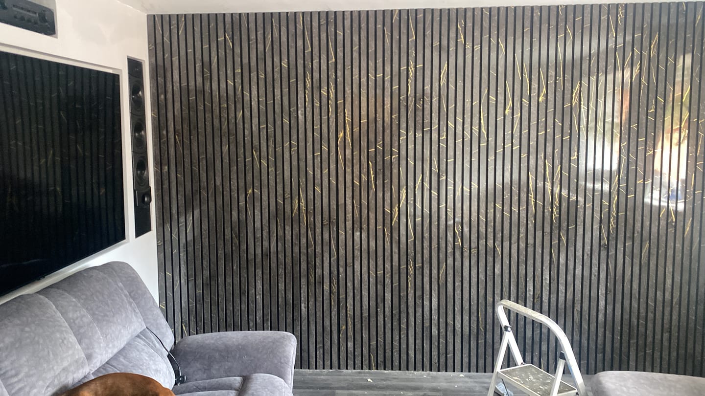 Customer photo review of Premium Acoustic Marble Wall Panel (Multiple Colours)