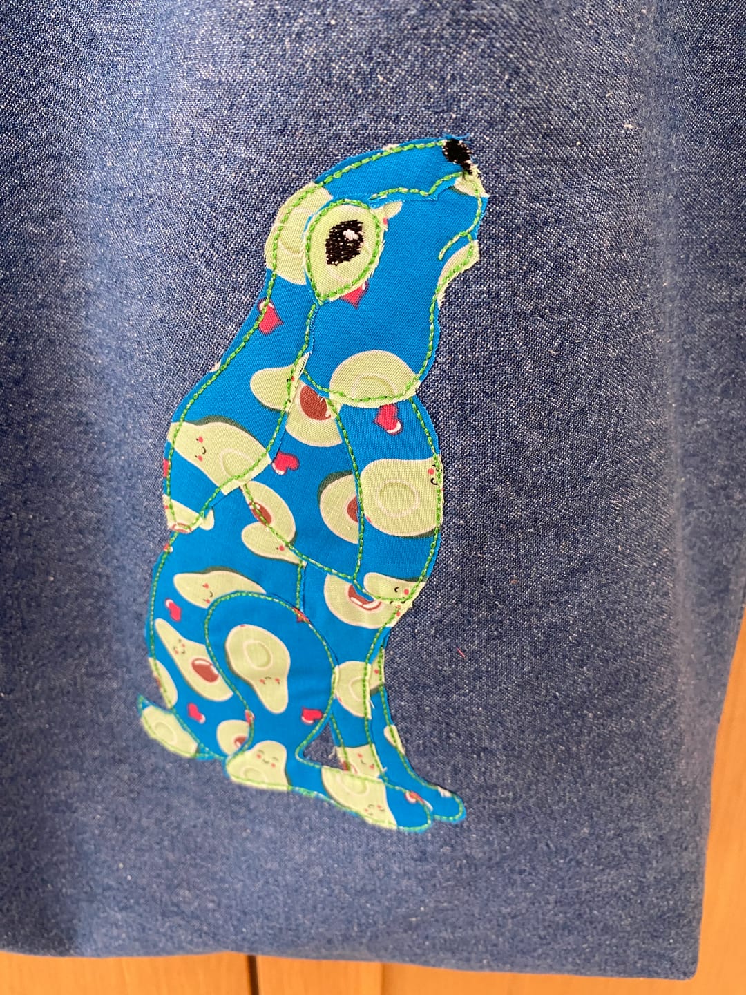 Customer photo review of Avocado Hearts Polycotton Fabric