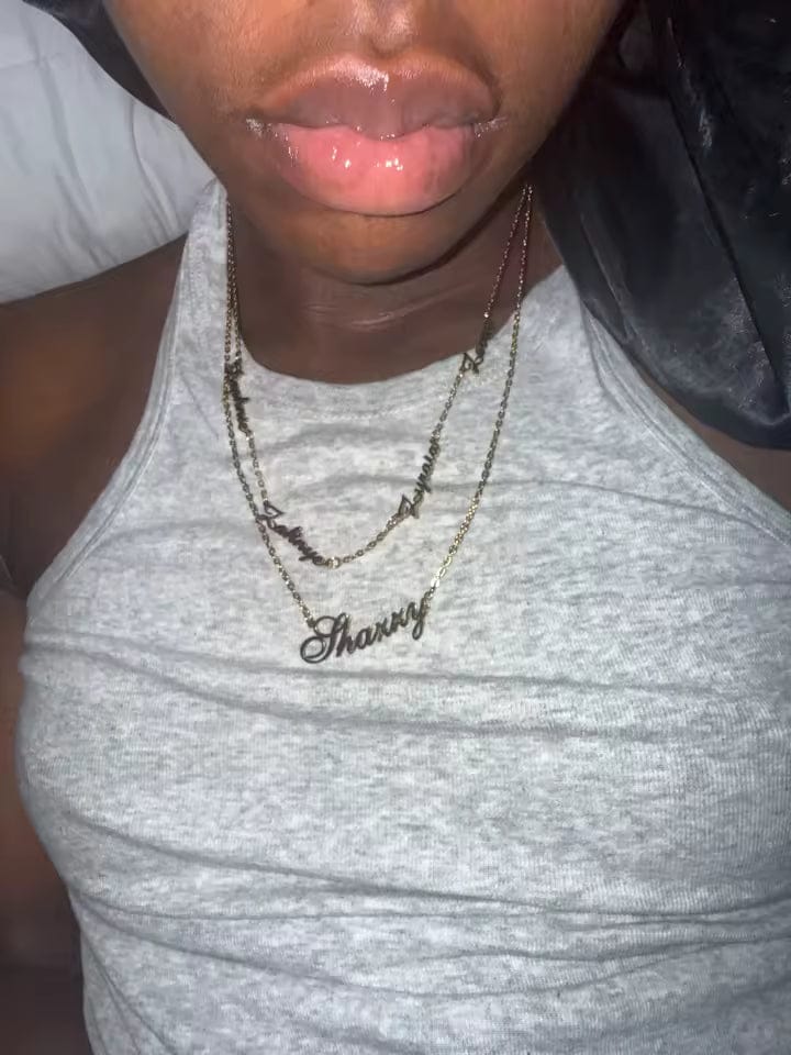 Customer photo review of Custom Multiple Name Necklace