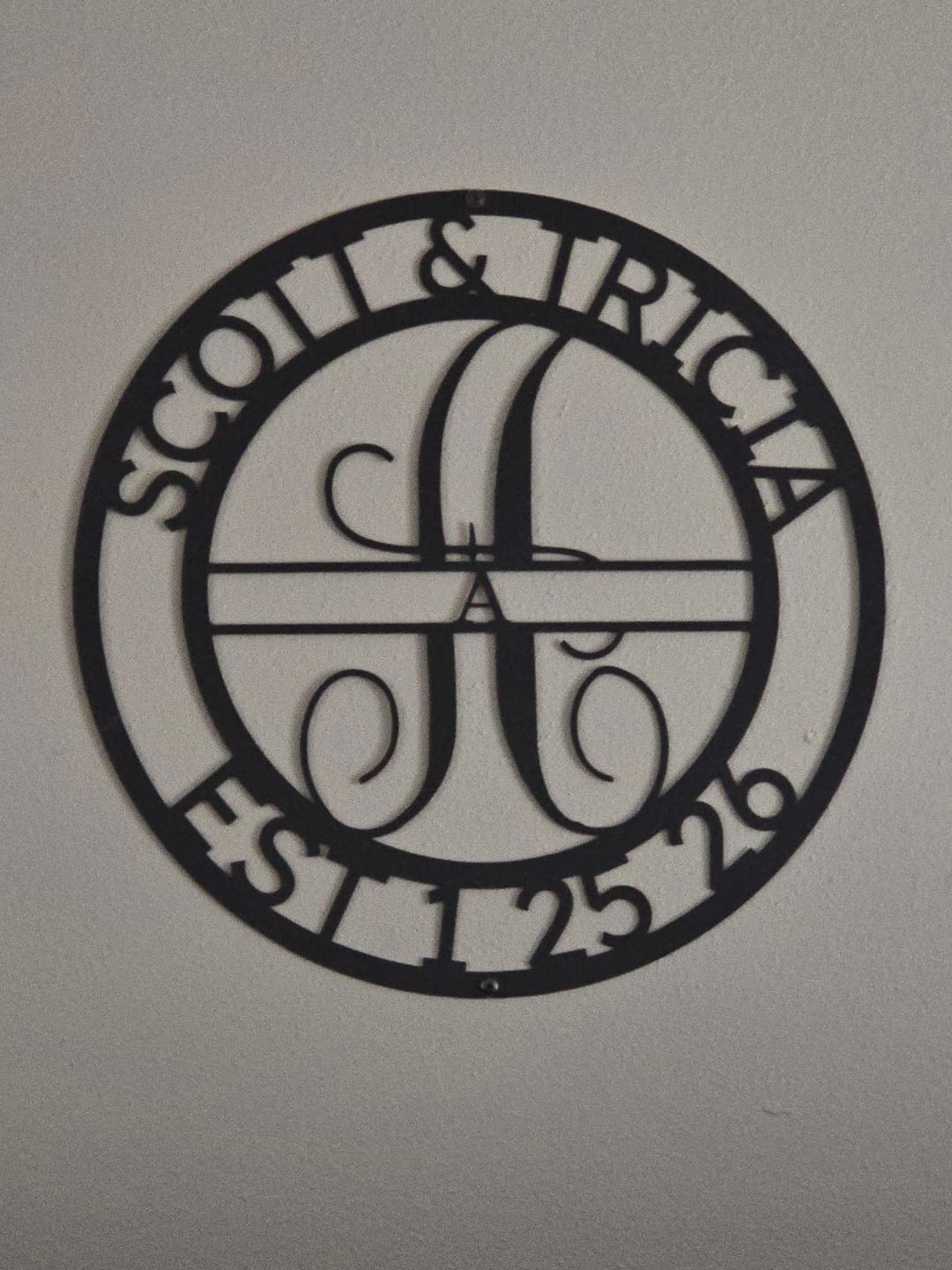 Customer photo review of Elaborate Name - Steel Sign