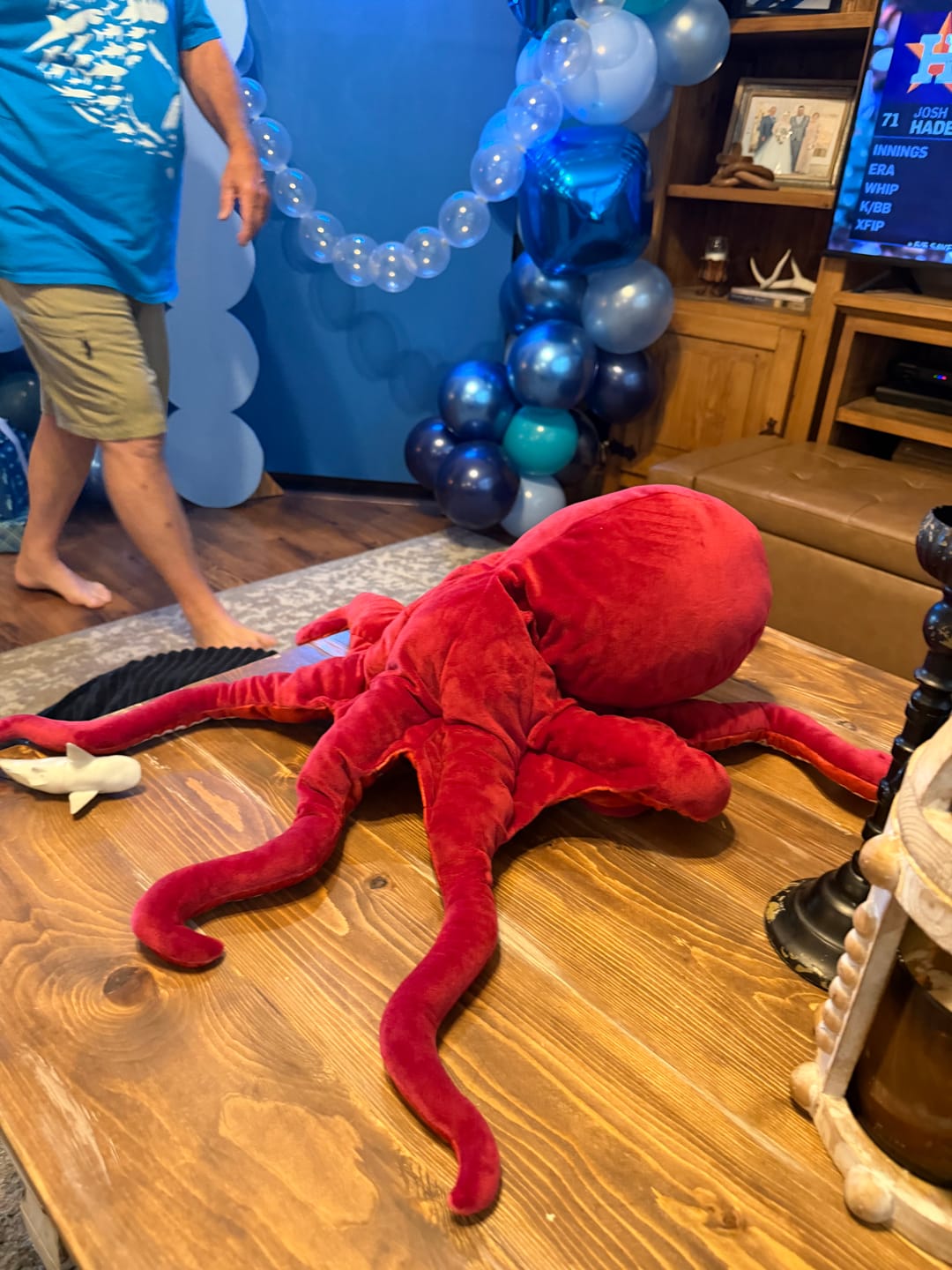 Customer photo review of Red Octopus Soft Stuffed Plush Toy