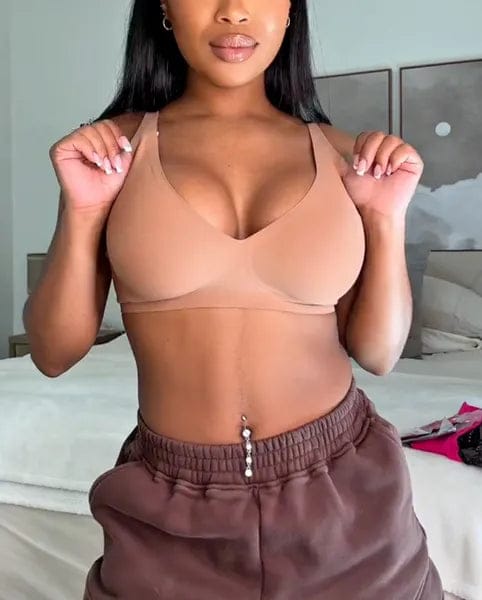 Customer photo review of Seamless Deep V Push-Up Wireless Bra 3.0