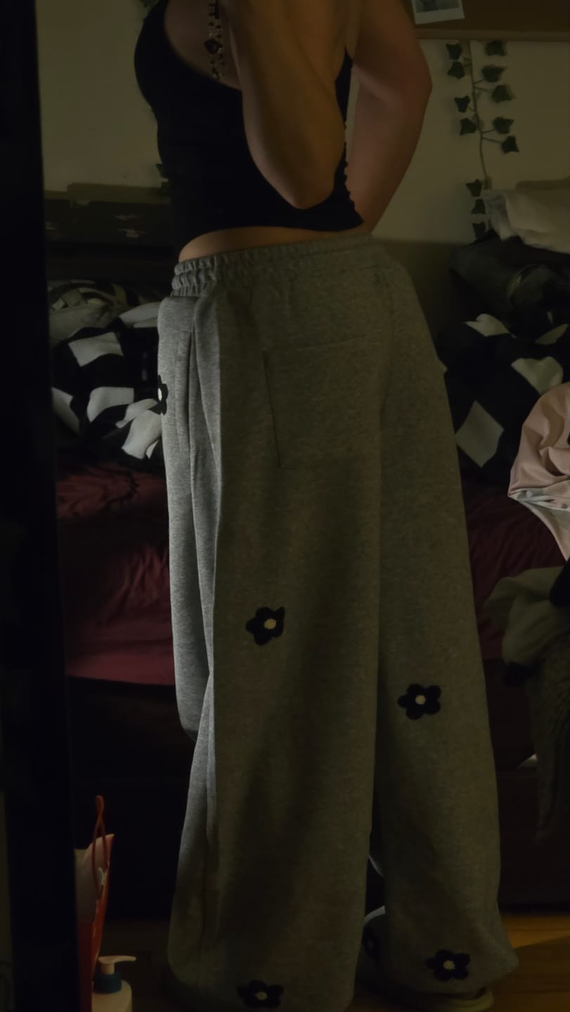 Customer photo review of Aelfric Eden Floral Embroidery Baggy Barrel Sweatpants