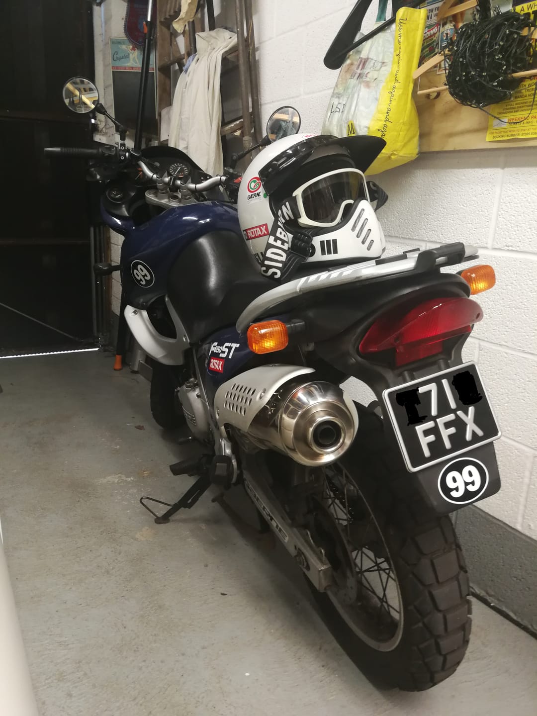 Customer photo review of Classic Metal Pressed 7×5 Motorbike Number Plate
