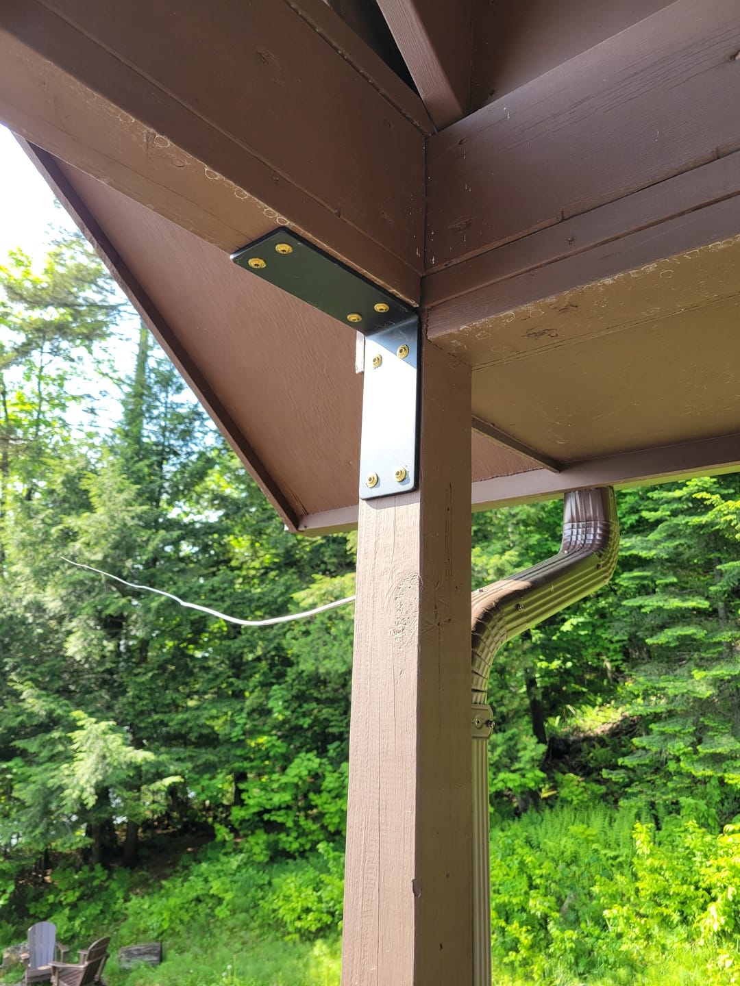 Customer photo review of Steel Angle Bracket for 4 inch Beams - Square
