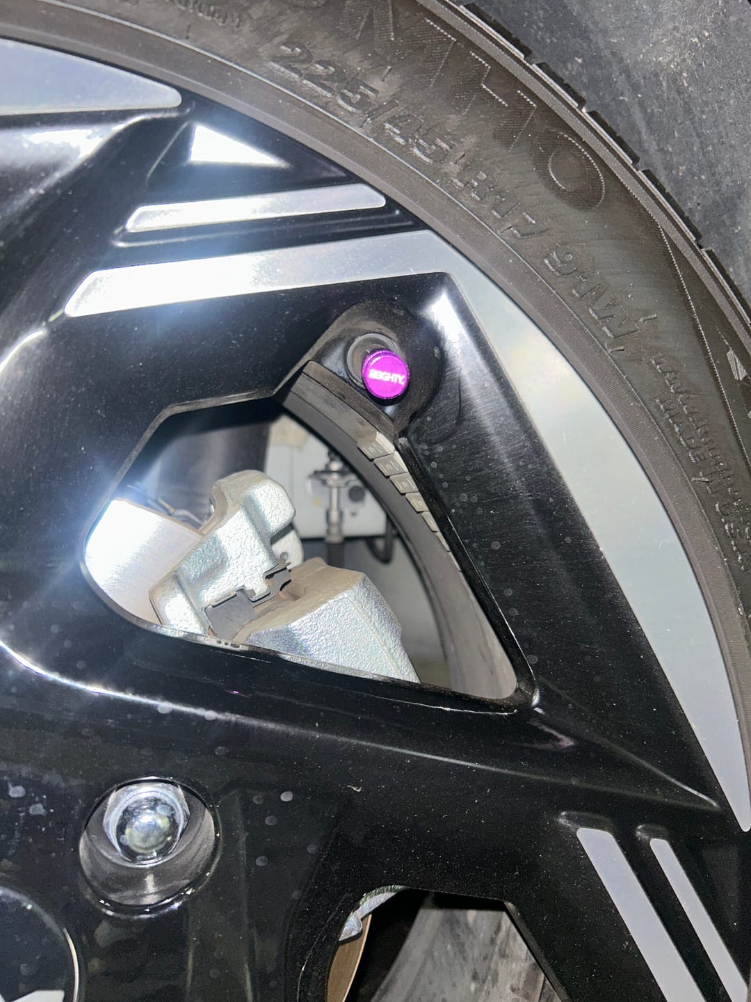 Customer photo review of 80Eighty® Purple Valve Stem Caps