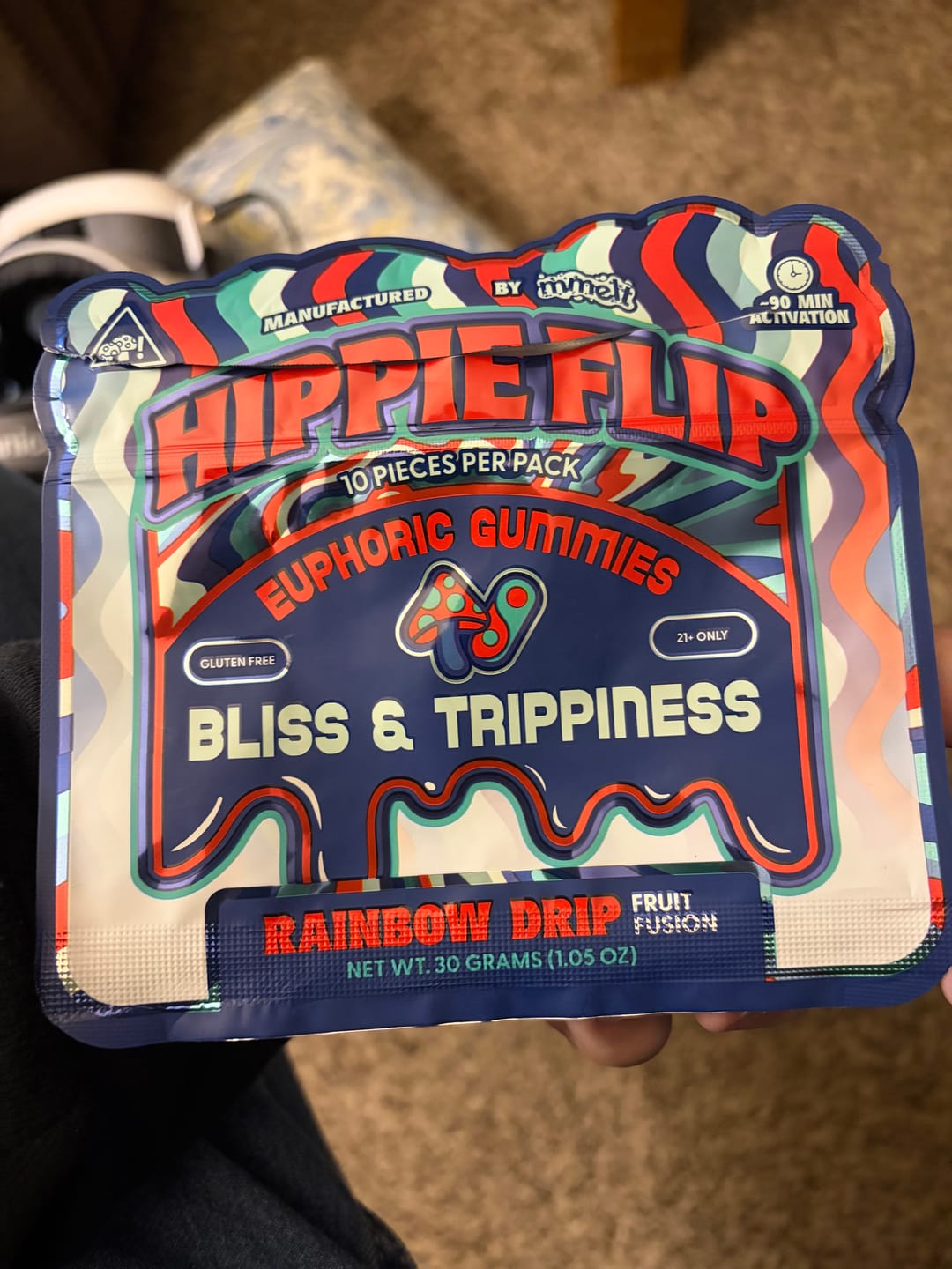 Customer photo review of Hippie Flip Mushroom Gummies