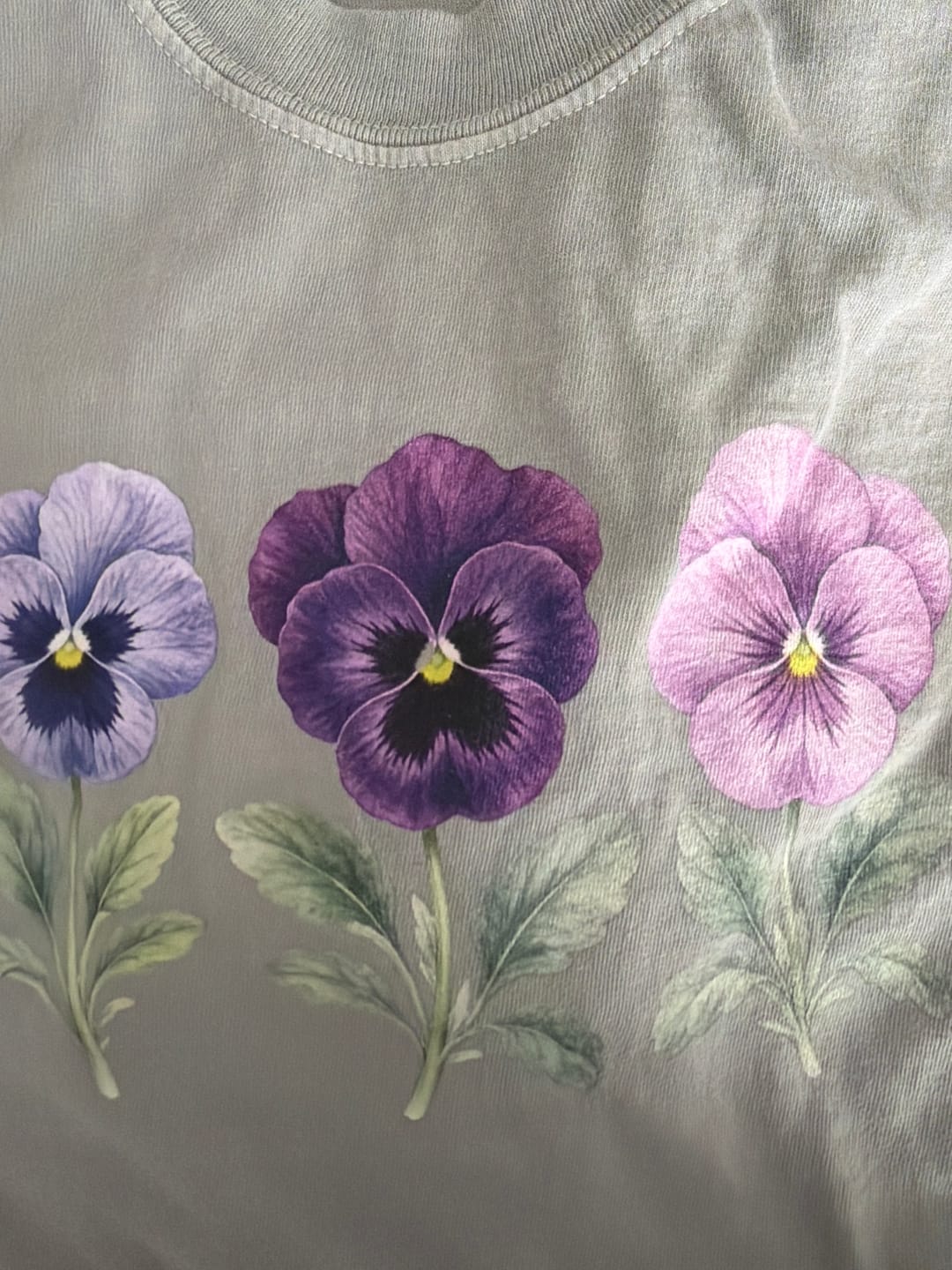 Customer photo review of Vintage Pansies T-Shirt