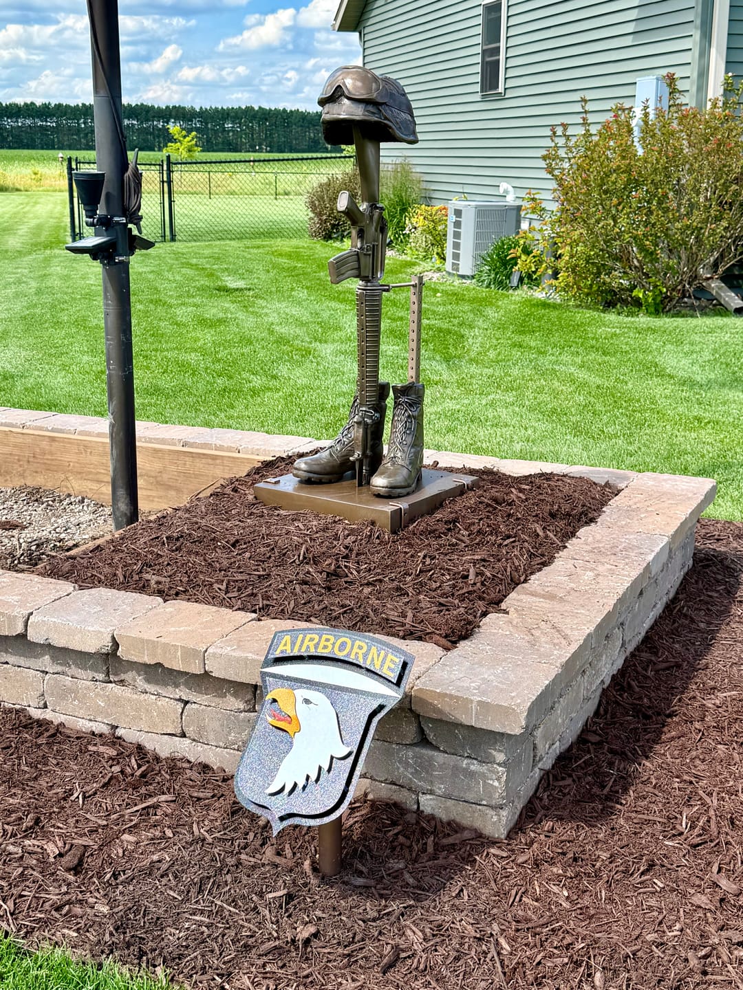 Customer photo review of US Army 1st Cavalry Patch 3D Metal Wall Art